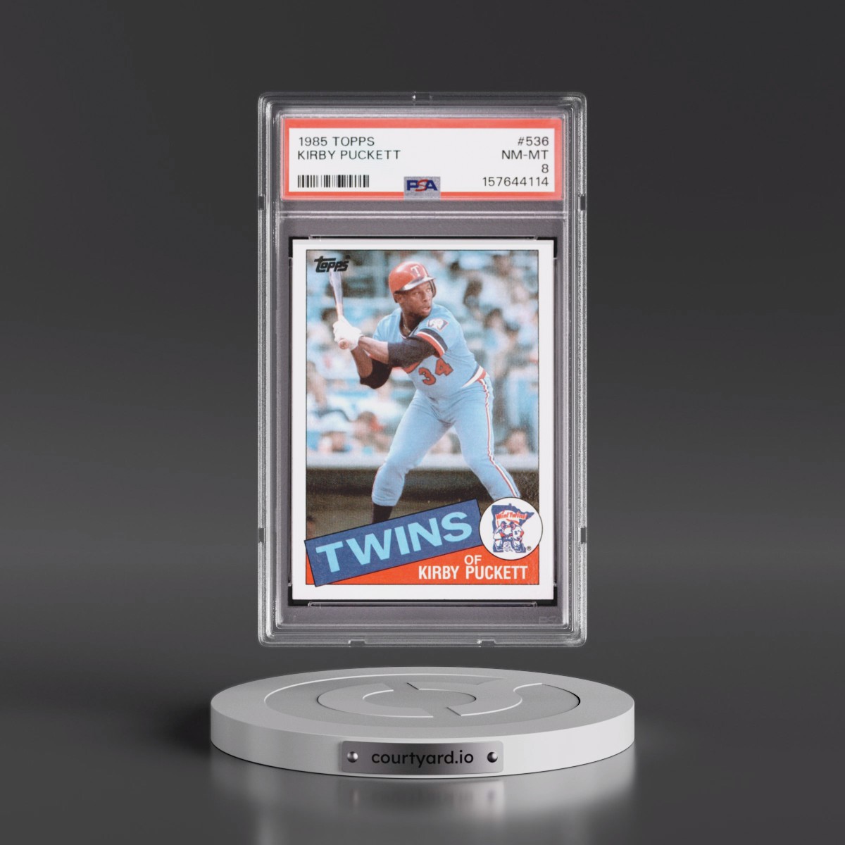 1985 Topps #536 Kirby Puckett (PSA 8 NM-MT)