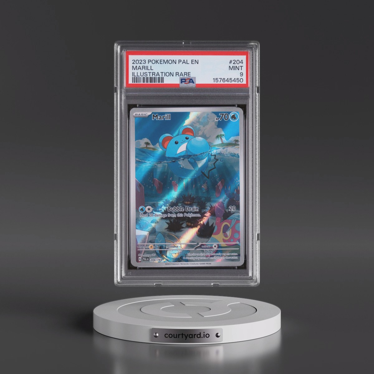 2023 Pokémon Pal EN-Paldea Evolved #204 Marill - Illustration Rare (PSA 9 MINT)
