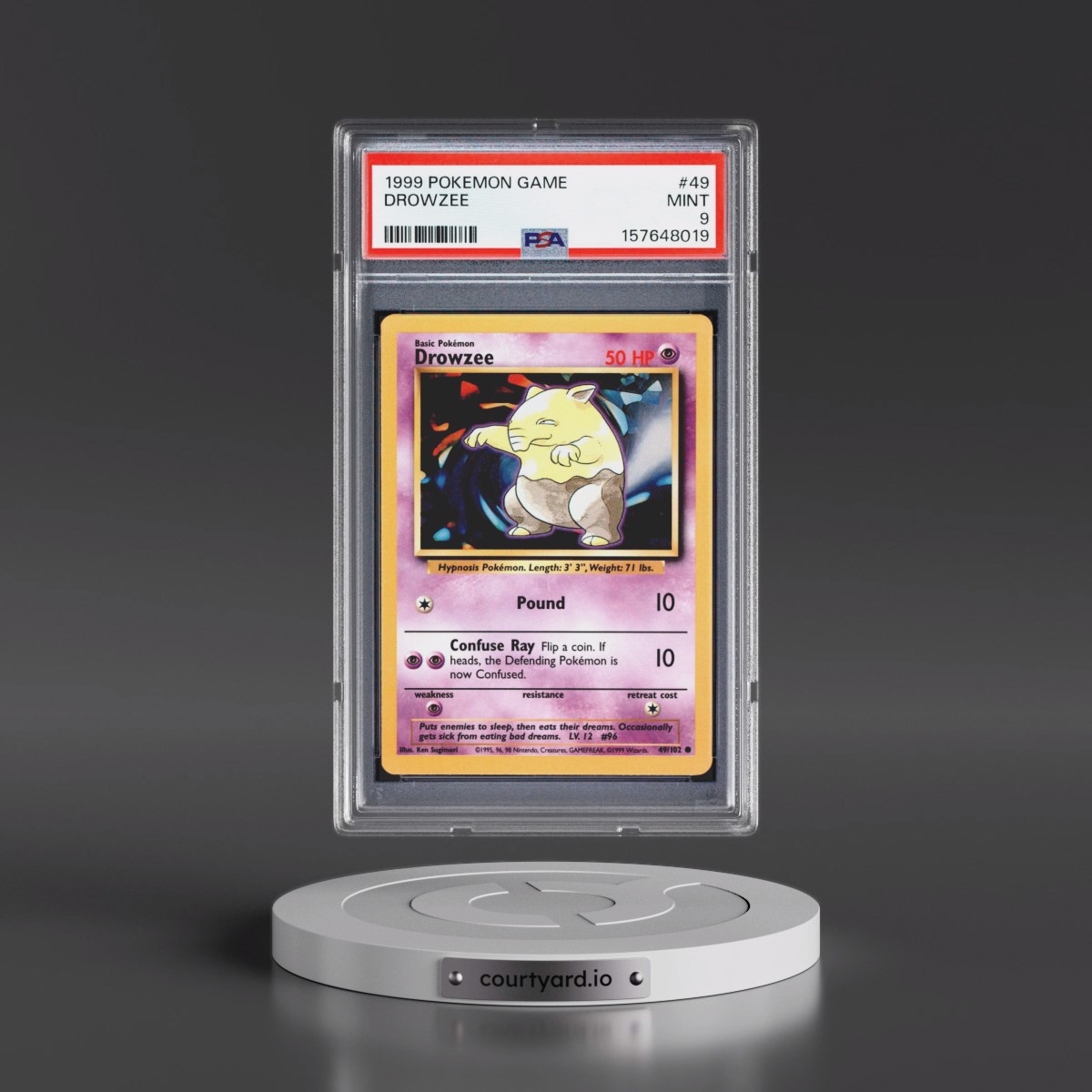 1999 Pokémon Game #49 Drowzee (PSA 9 MINT)