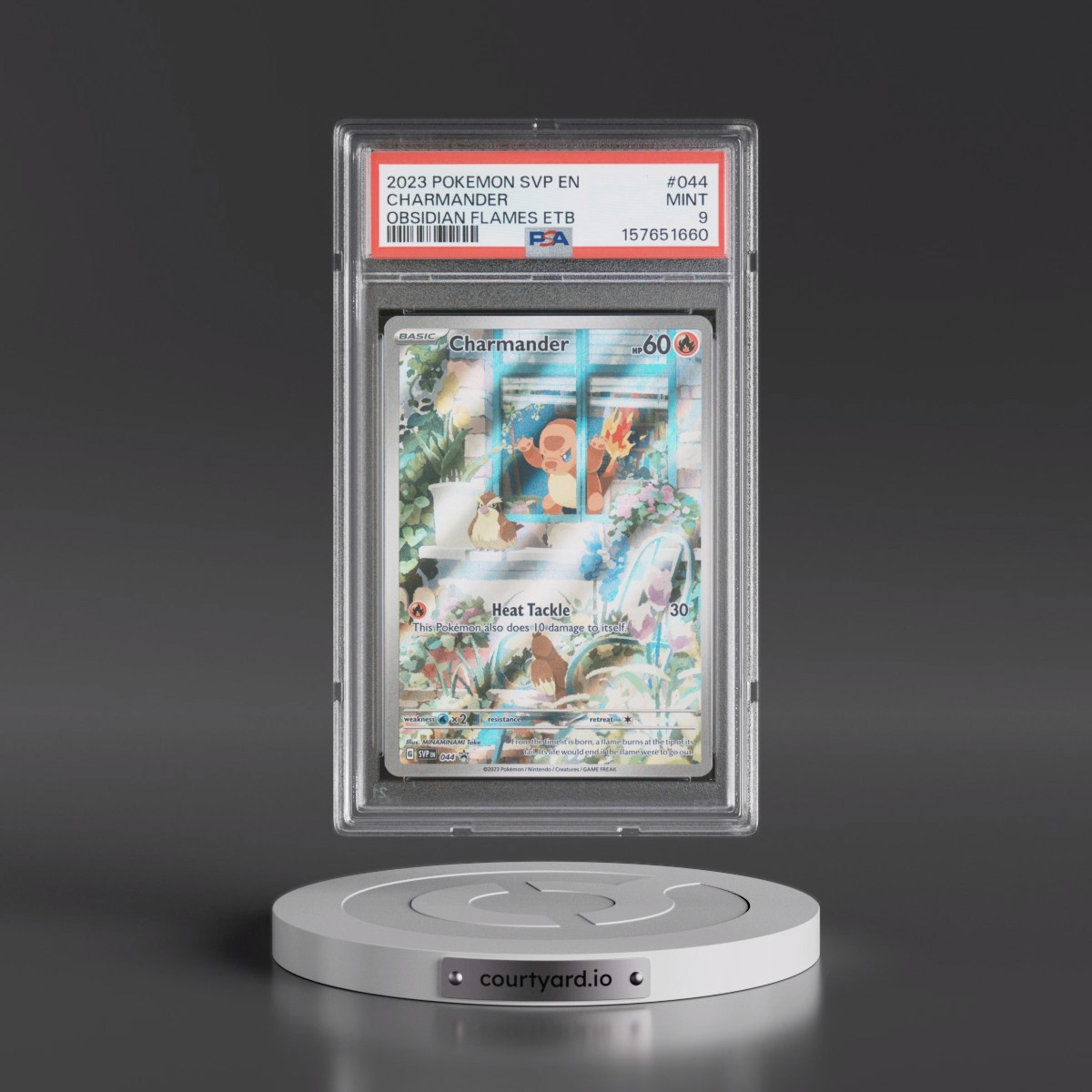 2023 Pokémon Svp EN-SV Black Star Promo #044 Charmander - Obsidian Flames Elite Trainer Box (PSA 9 MINT)