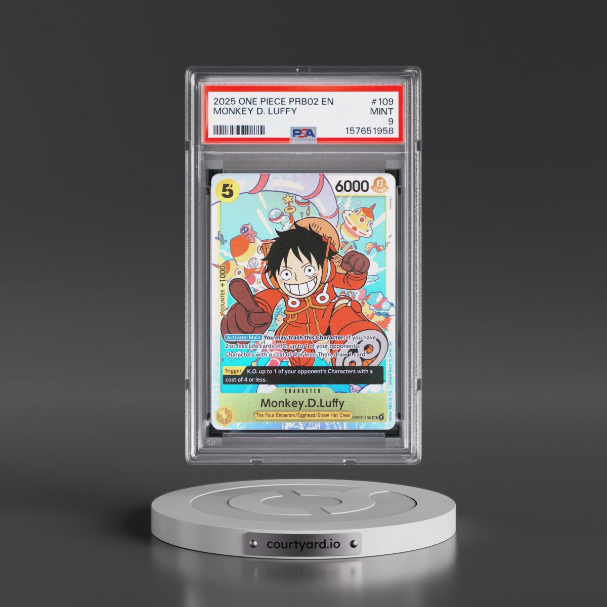 2025 One Piece PRB02-Premium Booster -One Piece Card the Best- Vol.2 #109 Monkey D. Luffy (PSA 9 MINT)