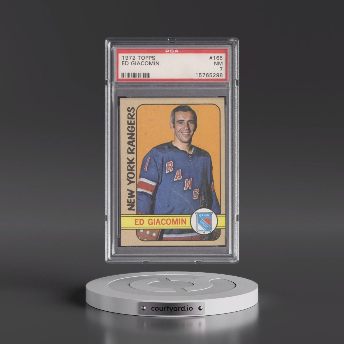 1972 Topps Ed Giacomin #165 PSA 7