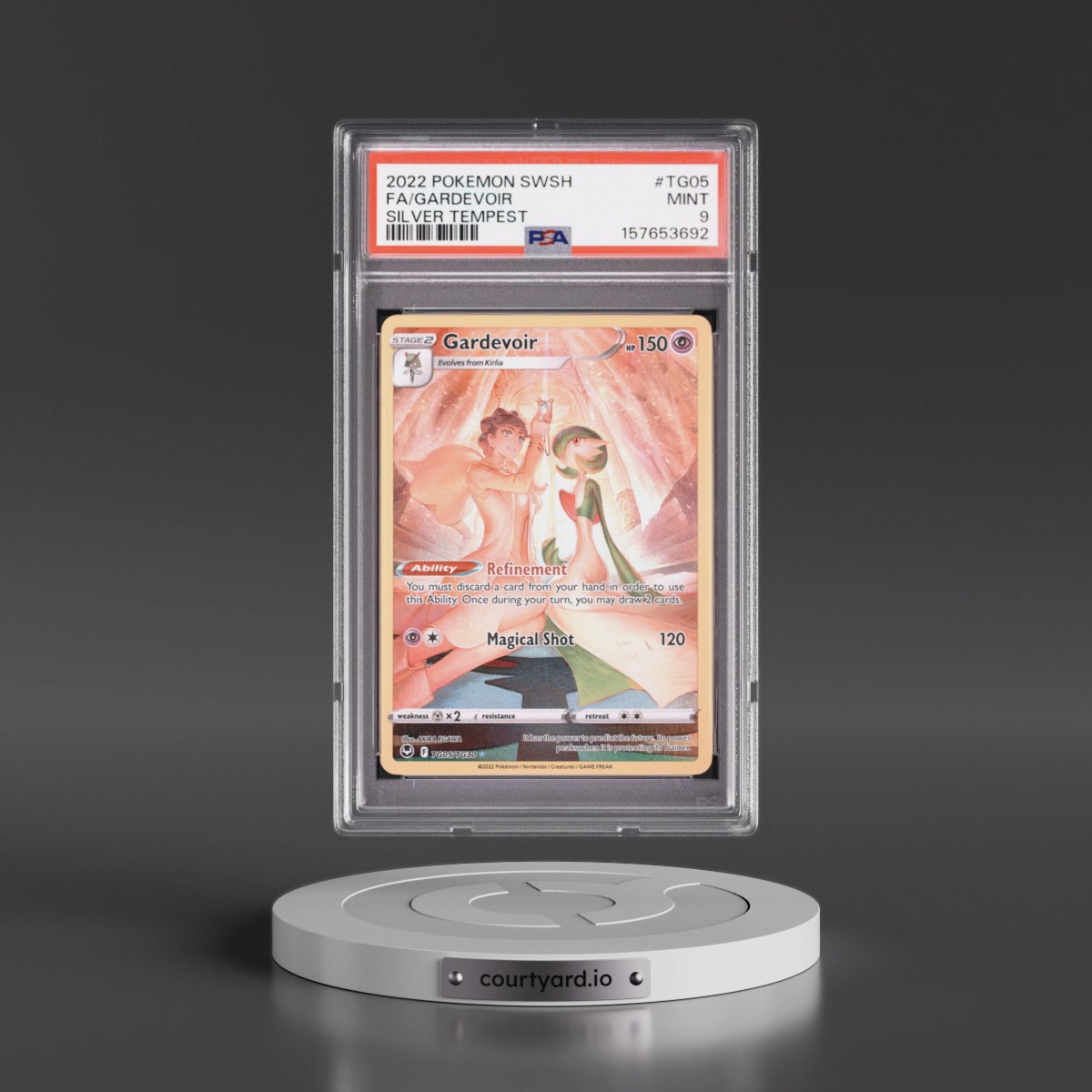2022 Pokémon Sword & Shield Silver Tempest #TG05 Gardevoir - Full Art (PSA 9 MINT)