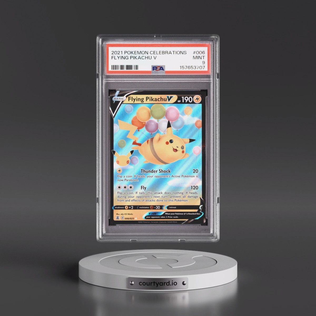 2021 Pokémon Celebrations #006 Flying Pikachu V - Holo (PSA 9 MINT)
