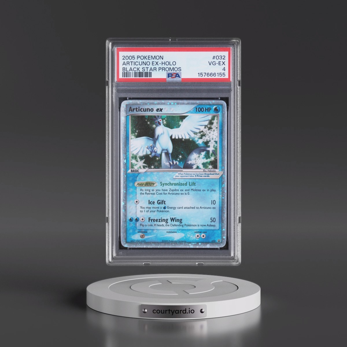 2005 Pokémon Black Star Promos #032 Articuno EX - Holo Holo (PSA 4 VG-EX)