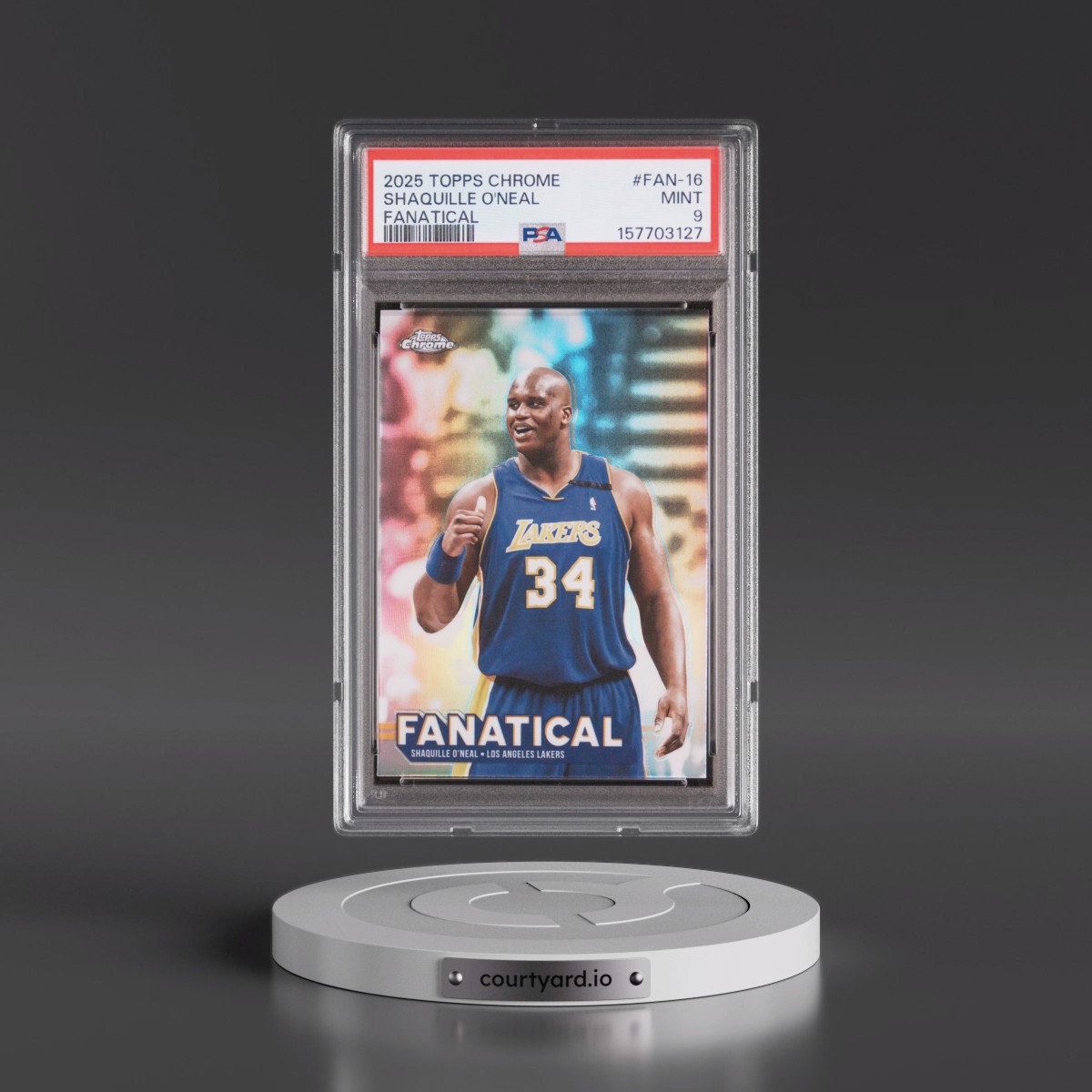 2025 Topps Chrome Fanatical #FAN-16 Shaquille O'Neal (PSA 9 MINT)