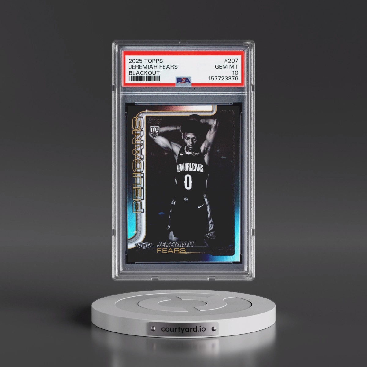 2025 Topps #207 Jeremiah Fears - Blackout (PSA 10 GEM MINT)