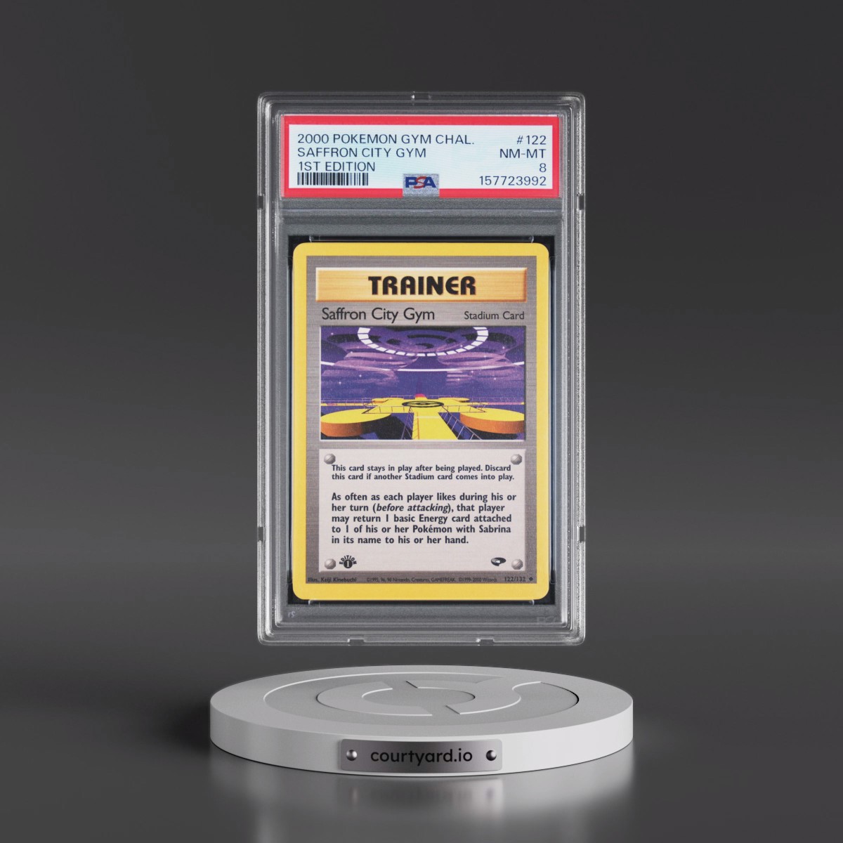 2000 Pokémon Gym Challenge #122 Saffron City Gym - 1st Edition (PSA 8 NM-MT)