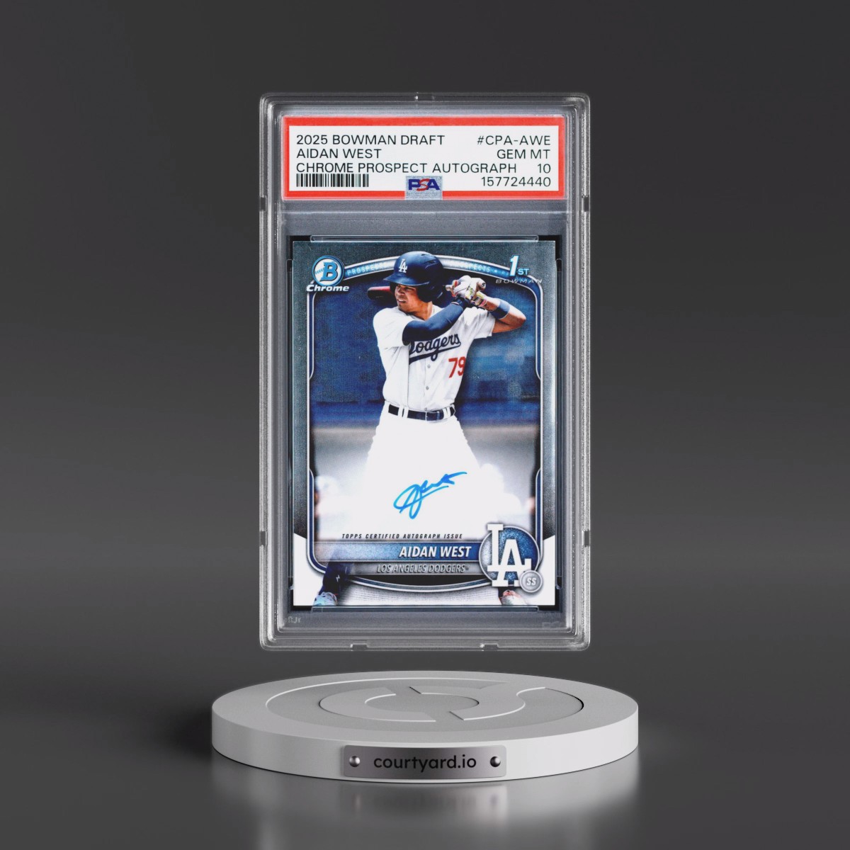 2025 Bowman Draft Chrome Prospect Autographs #CPA-AWE Aidan West (PSA 10 GEM MINT)