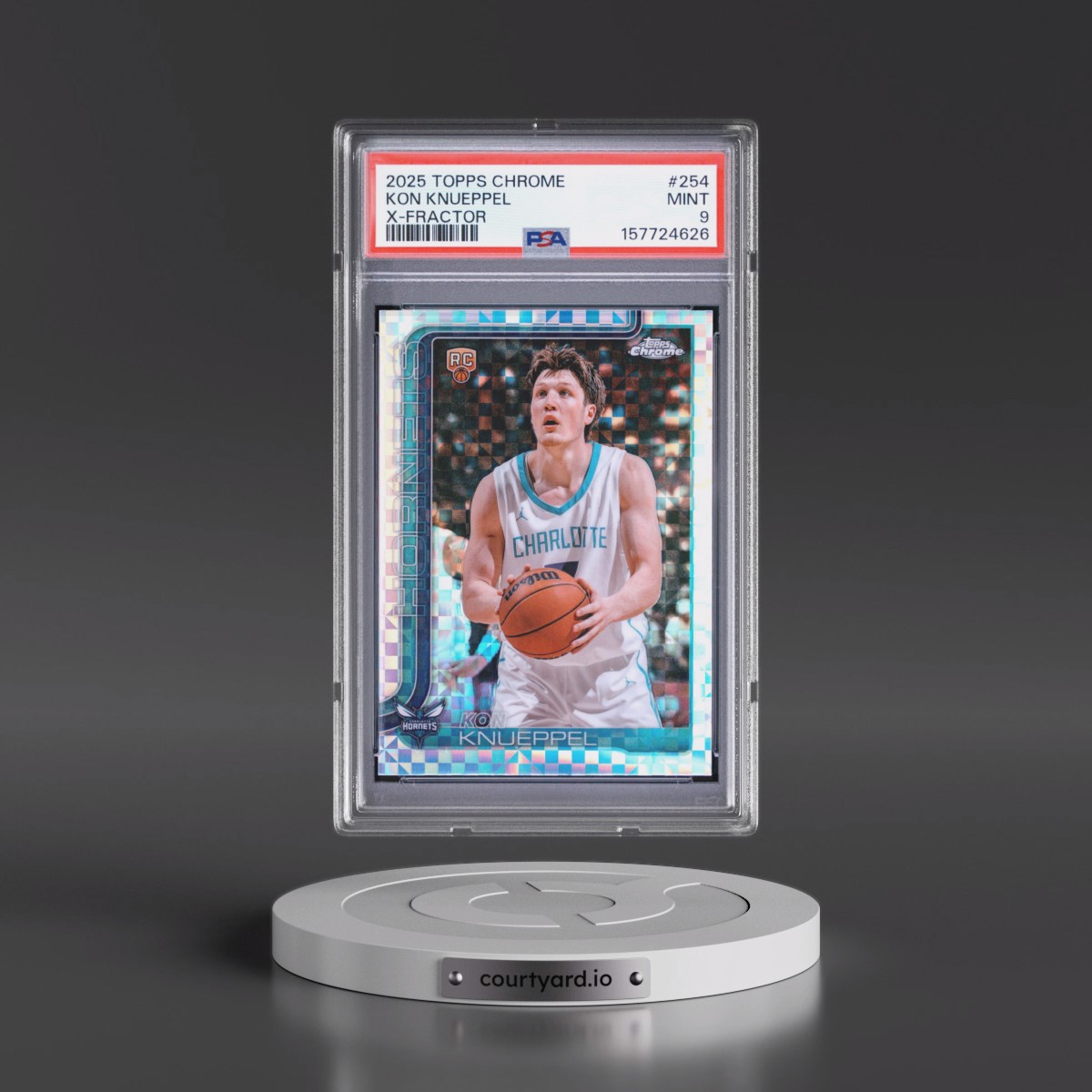 2025 Topps Chrome #254 Kon Knueppel - X-Fractor (PSA 9 MINT)