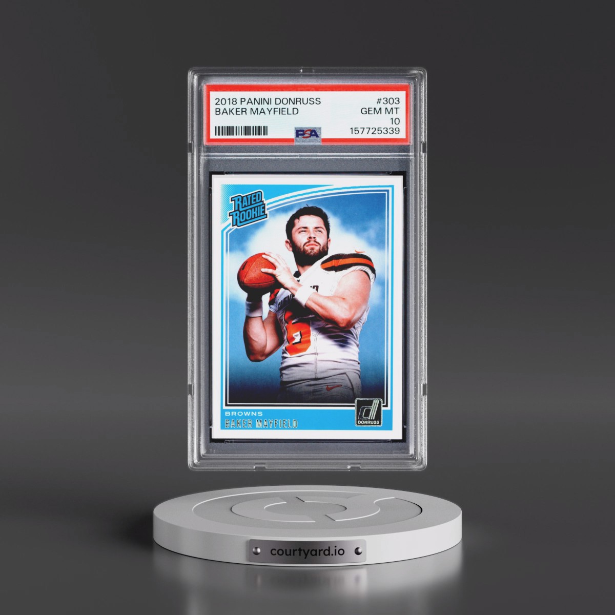 2018 Panini Donruss #303 Baker Mayfield (PSA 10 GEM MINT)