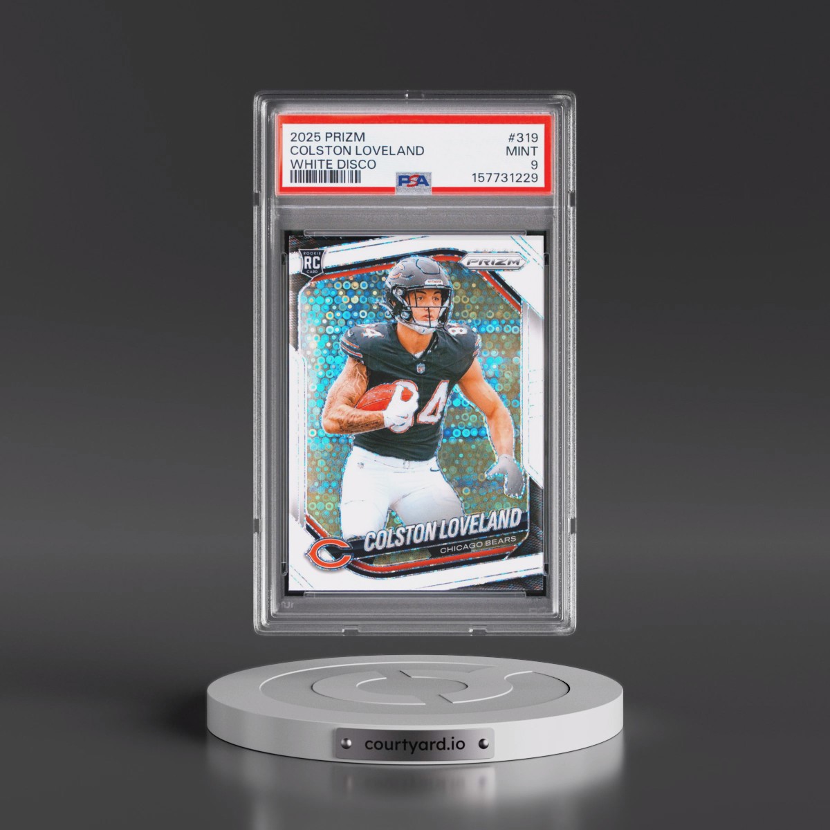 2025 Panini Prizm #319 Colston Loveland - White Disco (PSA 9 MINT)