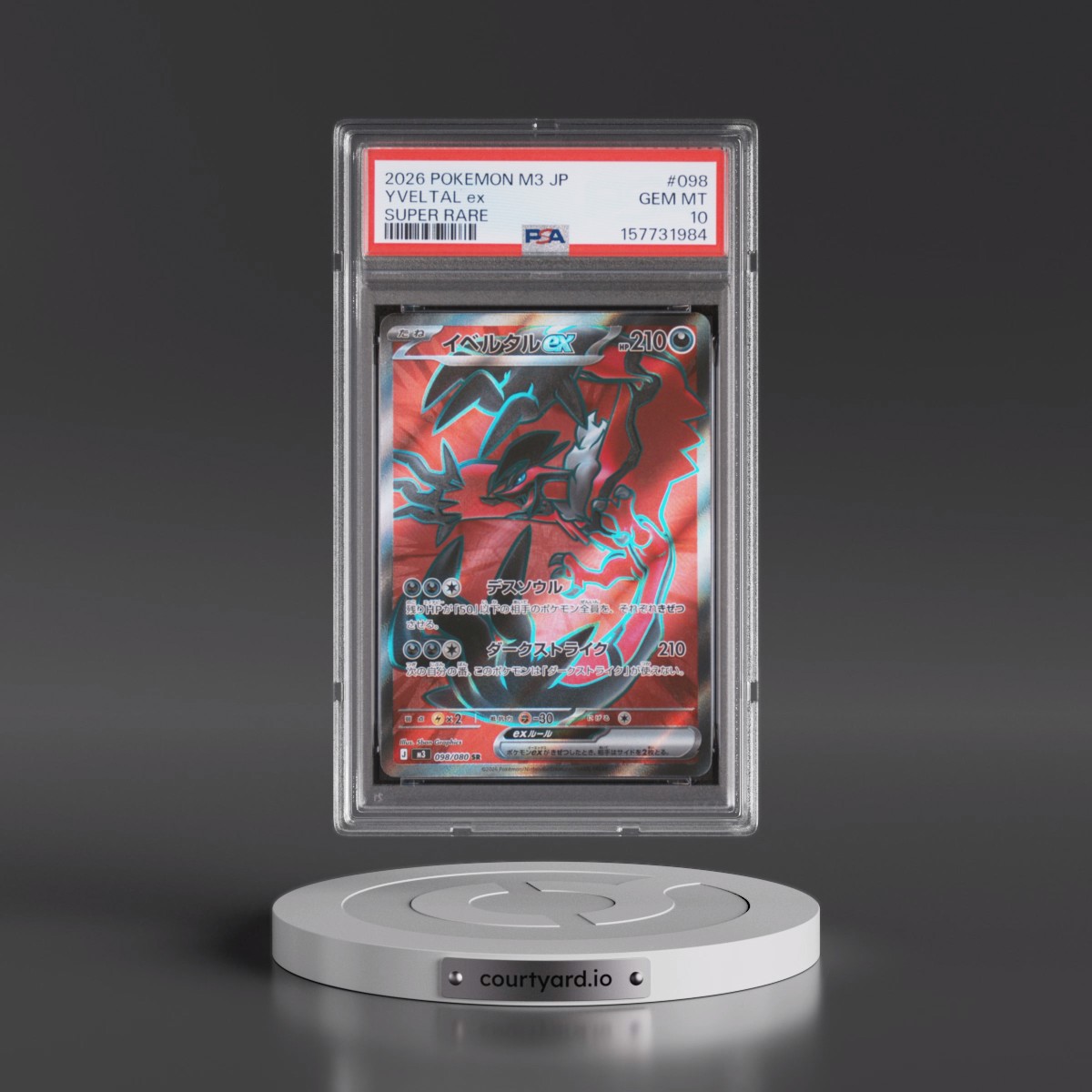 2026 Pokémon M3-Nullifying Zero #098 Yveltal EX - Holo Super Rare (PSA 10 GEM MINT)