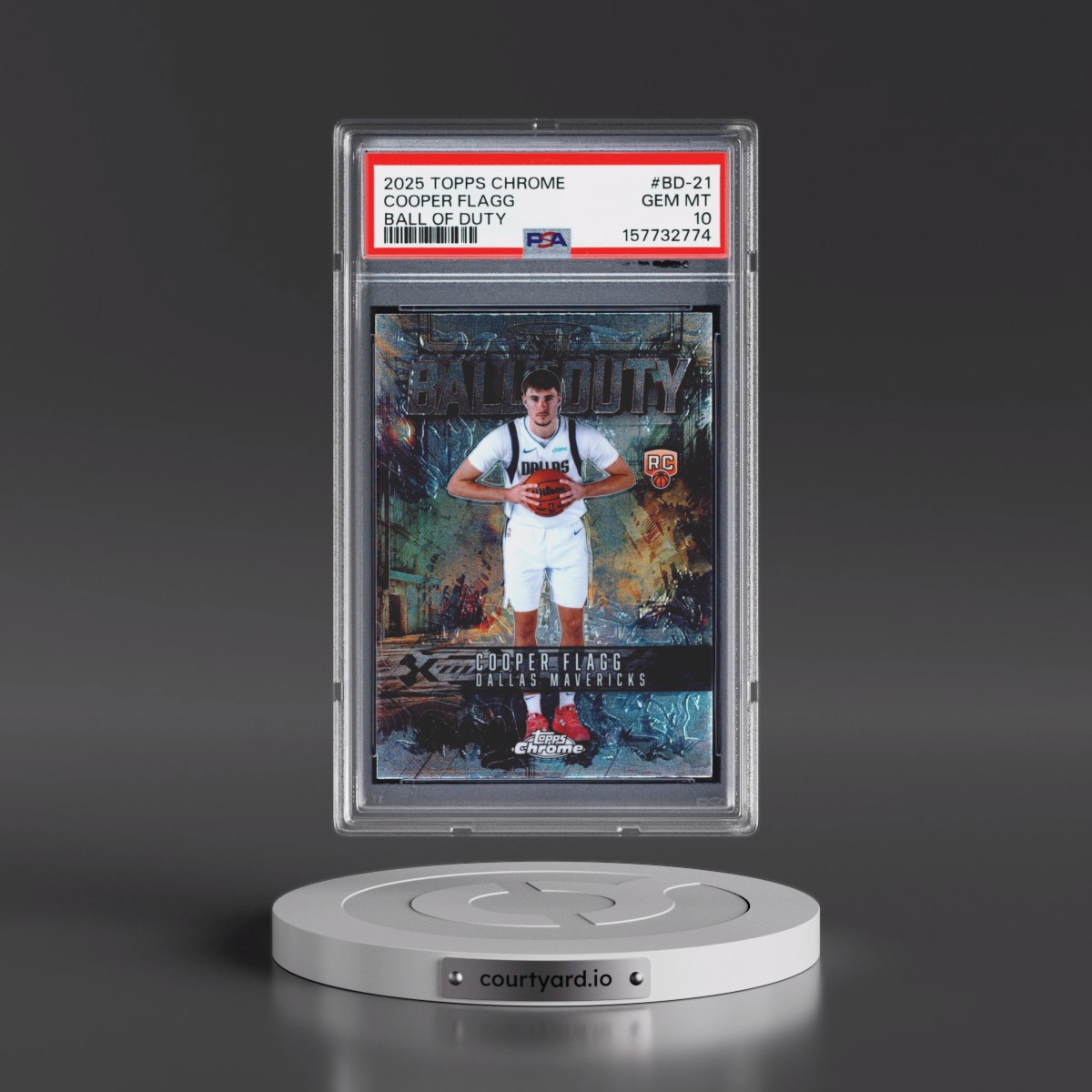 2025 Topps Chrome Ball of Duty #BD-21 Cooper Flagg (PSA 10 GEM MINT)