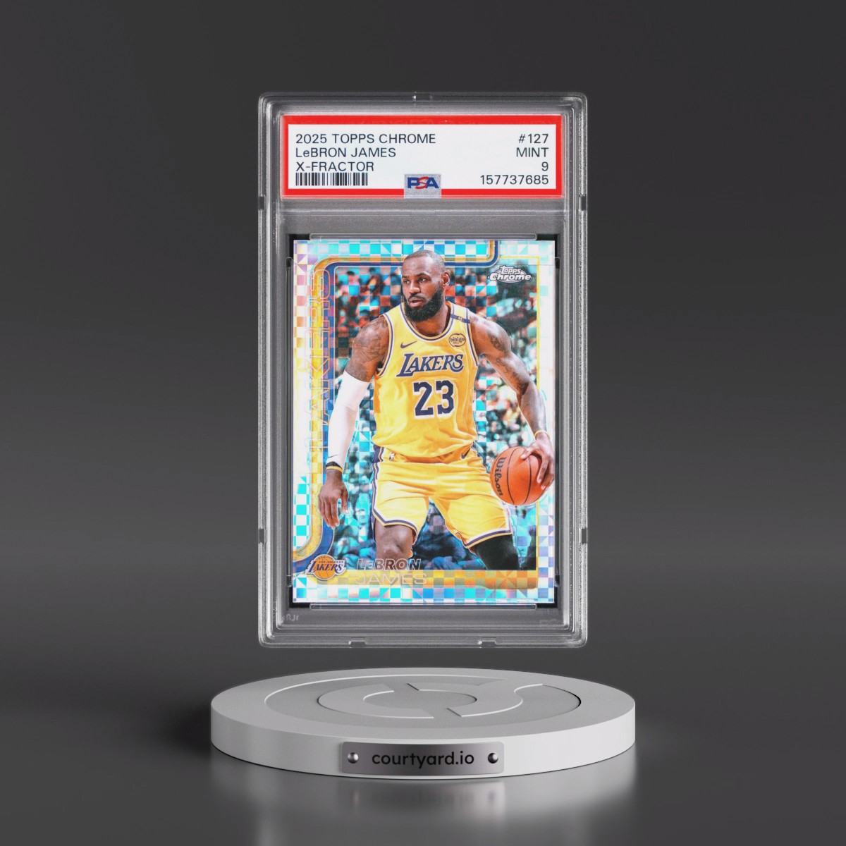 2025 Topps Chrome #127 LeBron James - X-Fractor (PSA 9 MINT)