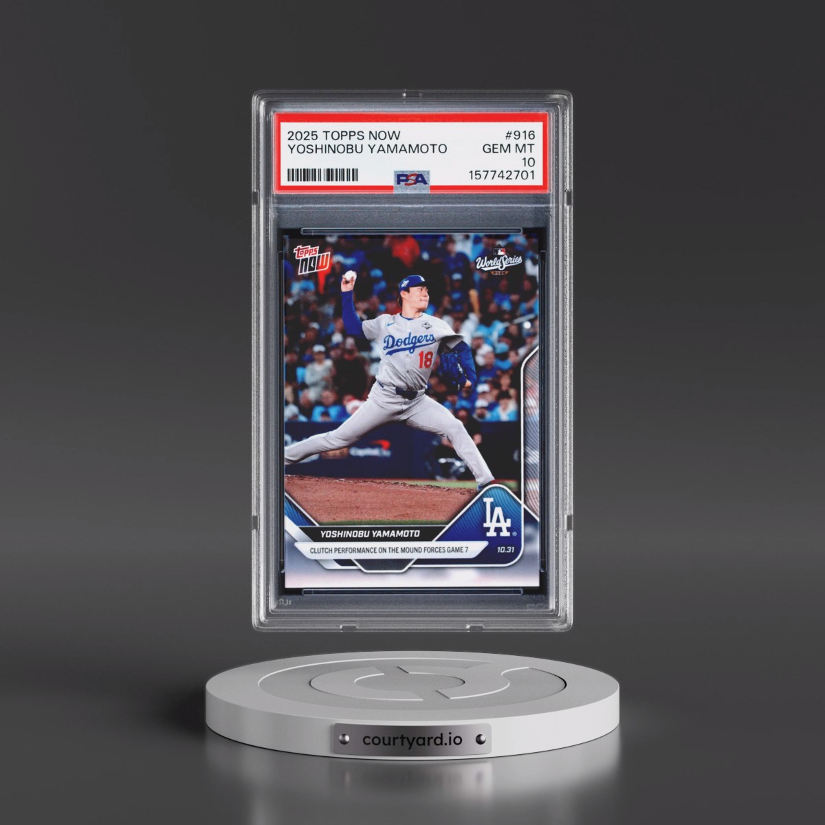 2025 Topps Now Yoshinobu Yamamoto #916 PSA 10