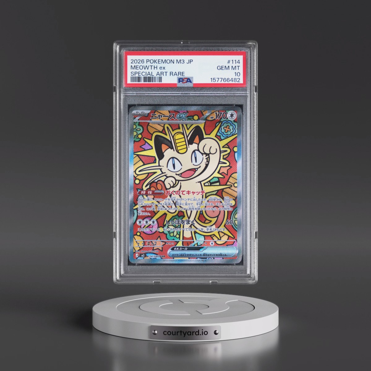 2026 Pokémon M3-Nullifying Zero #114 Meowth EX - Holo Special Art Rare (PSA 10 GEM MINT)