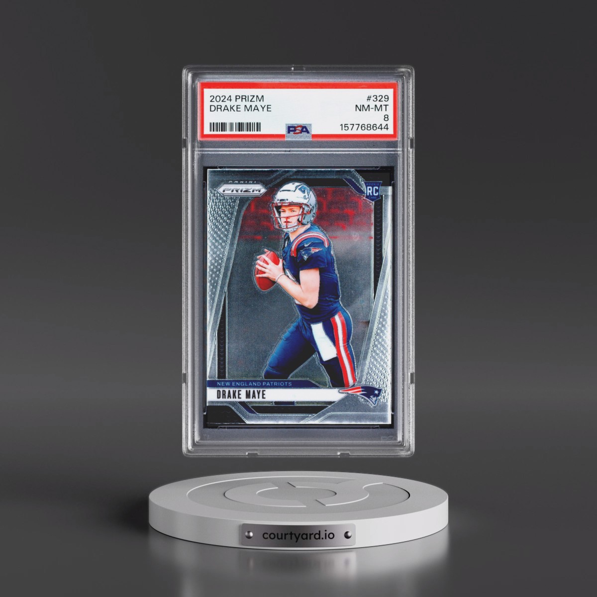 2024 Panini Prizm #329 Drake Maye (PSA 8 NM-MT)