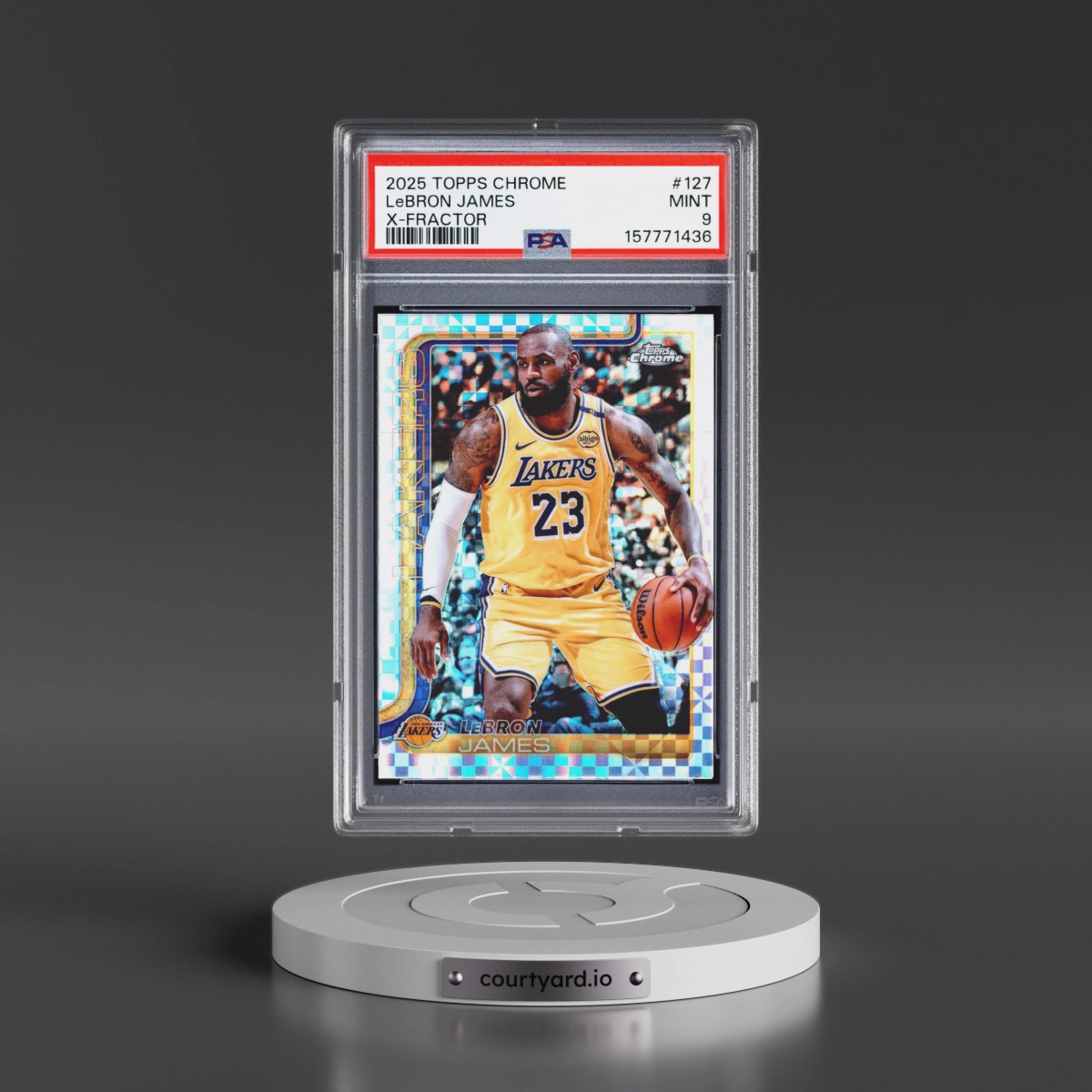 2025 Topps Chrome #127 LeBron James - X-Fractor (PSA 9 MINT)