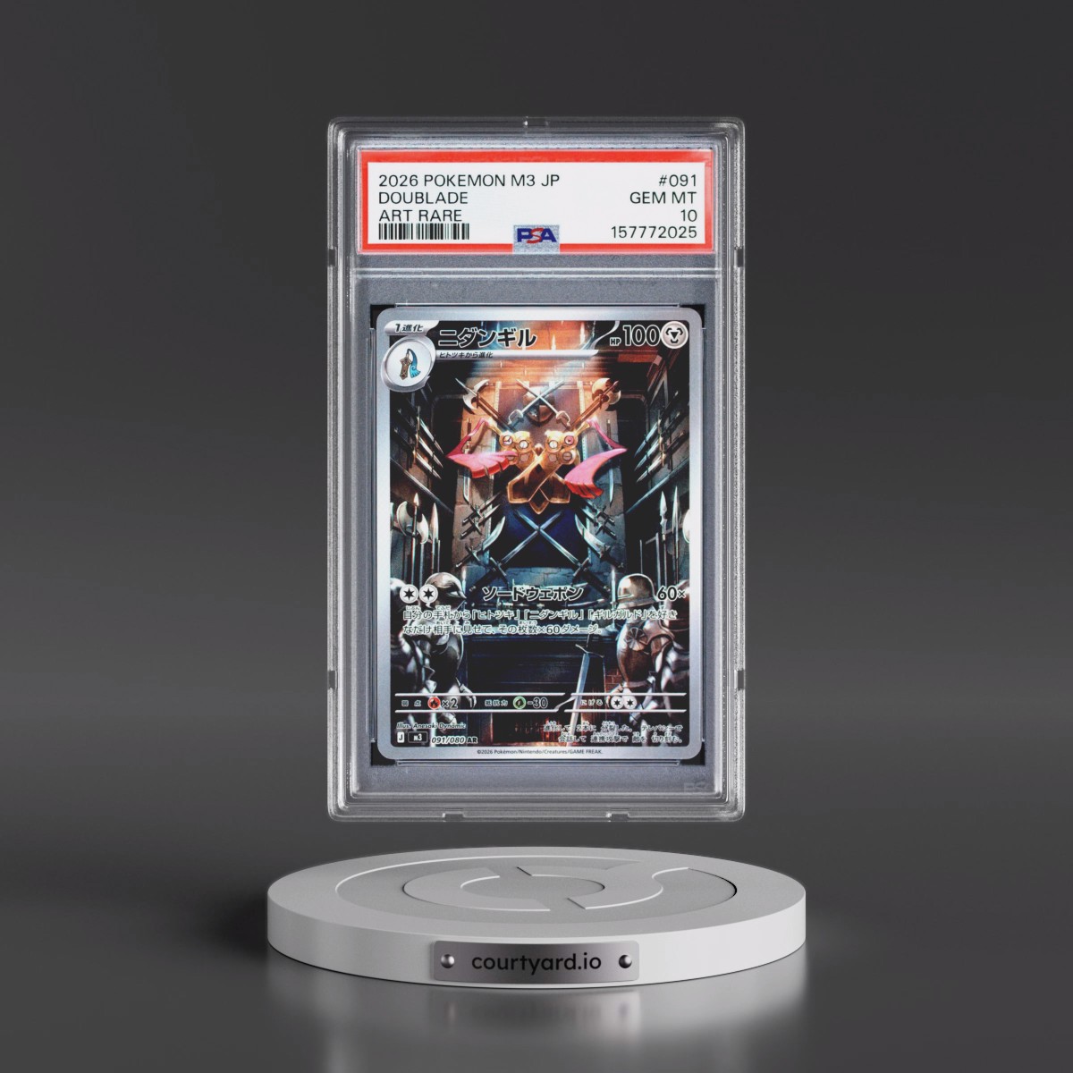2026 Pokémon M3-Nullifying Zero #091 Doublade - Art Rare (PSA 10 GEM MINT)