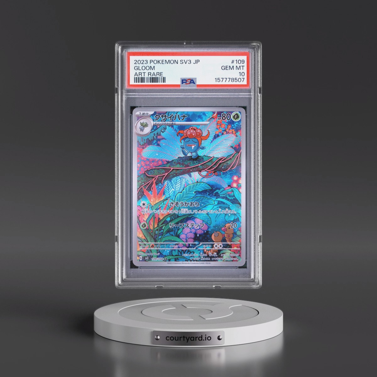 2023 Pokémon SV3-Ruler of the Black Flame Gloom - Art Rare #109 PSA 10