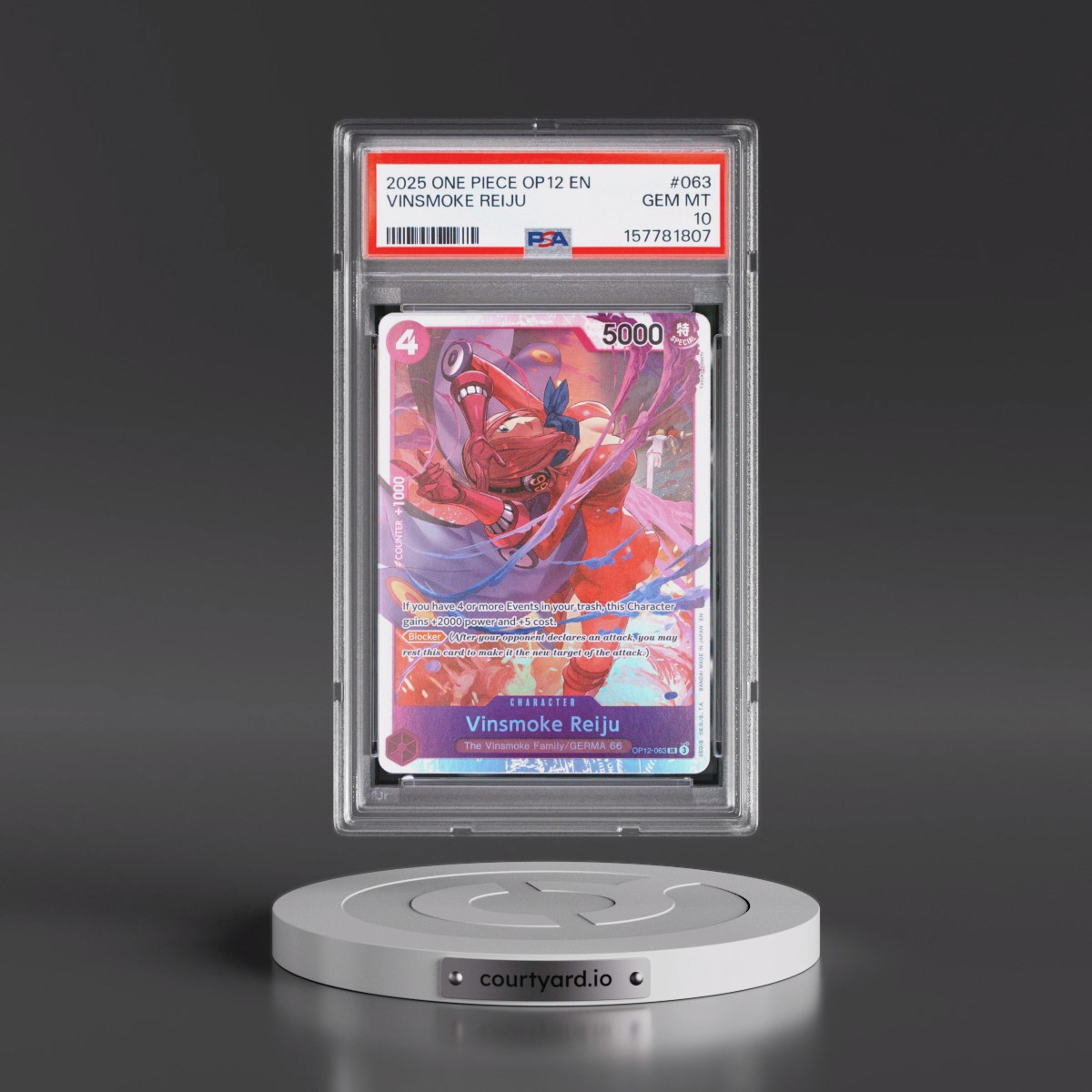 2025 One Piece OP12-Legacy of the Master #063 Vinsmoke Reiju (PSA 10 GEM MINT)