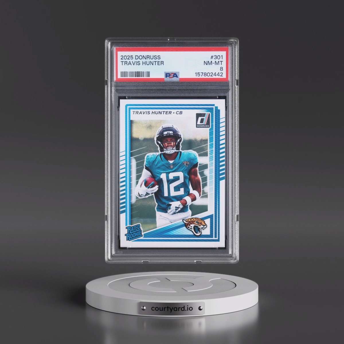 2025 Panini Donruss #301 Travis Hunter (PSA 8 NM-MT)
