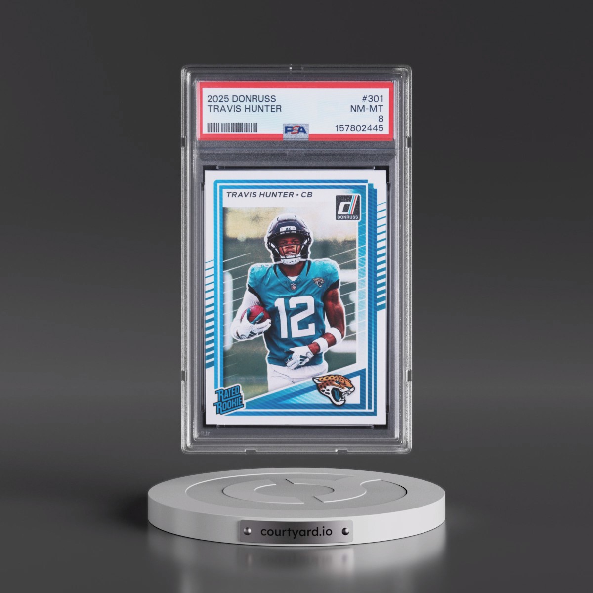 2025 Panini Donruss #301 Travis Hunter (PSA 8 NM-MT)