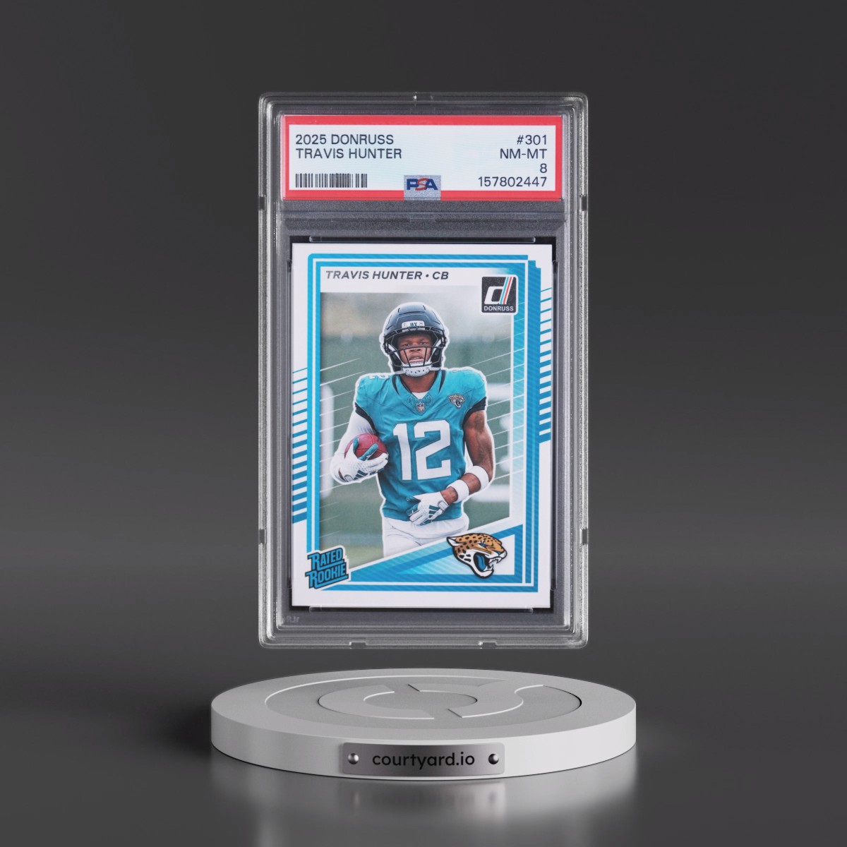 2025 Panini Donruss #301 Travis Hunter (PSA 8 NM-MT)