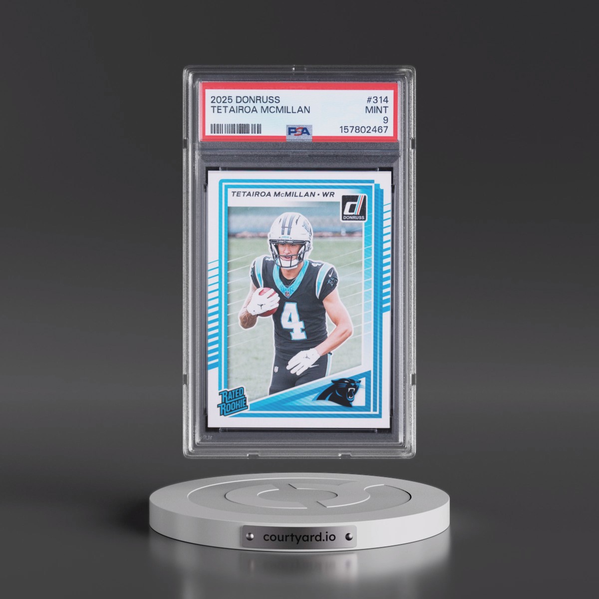 2025 Panini Donruss #314 Tetairoa Mcmillan (PSA 9 MINT)