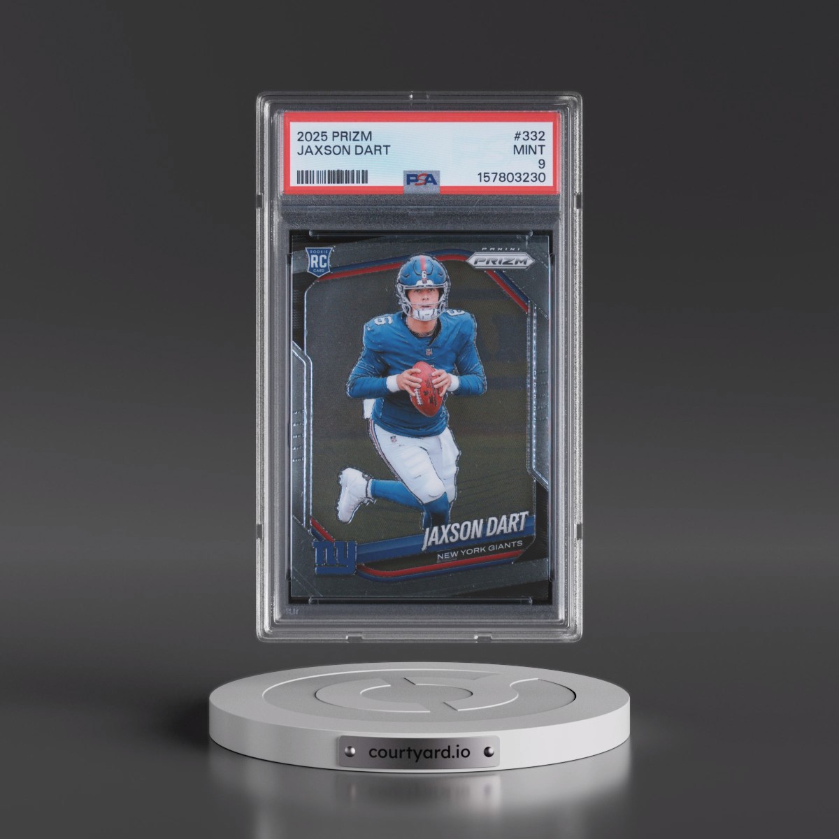 2025 Panini Prizm #332 Jaxson Dart (PSA 9 MINT)