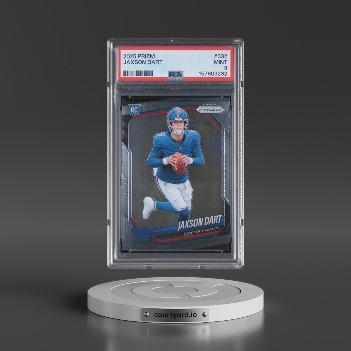 2025 Panini Prizm #332 Jaxson Dart (PSA 9 MINT)
