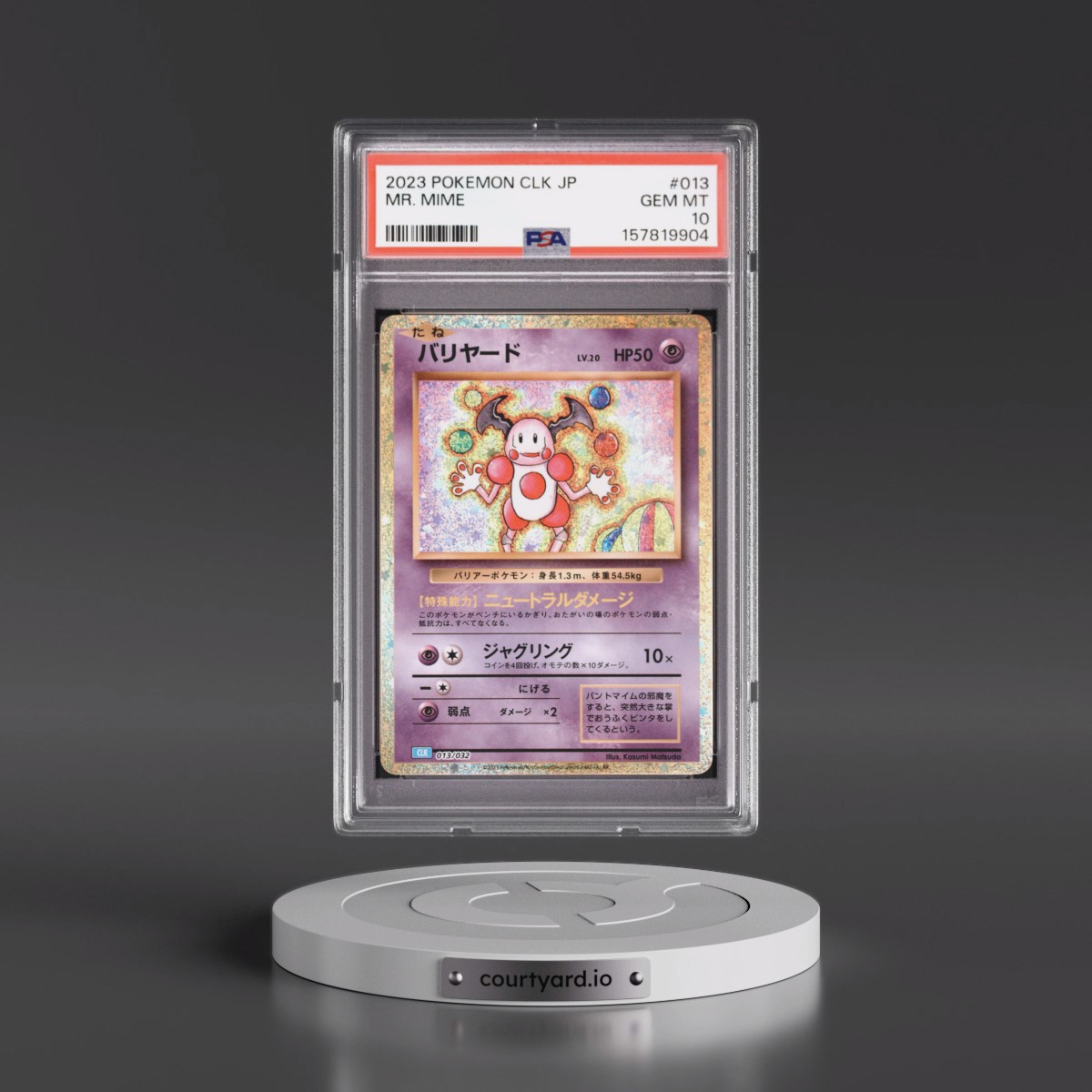 2023 Pokémon Clk-Trading Card Game Classic Blastoise & Suicune EX Deck #013 Mr. Mime (PSA 10 GEM MINT)