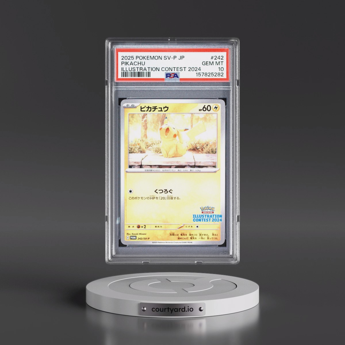 2025 Pokémon SV-P Promo #242 Pikachu - Illustration Contest 2024 (PSA 10 GEM MINT)