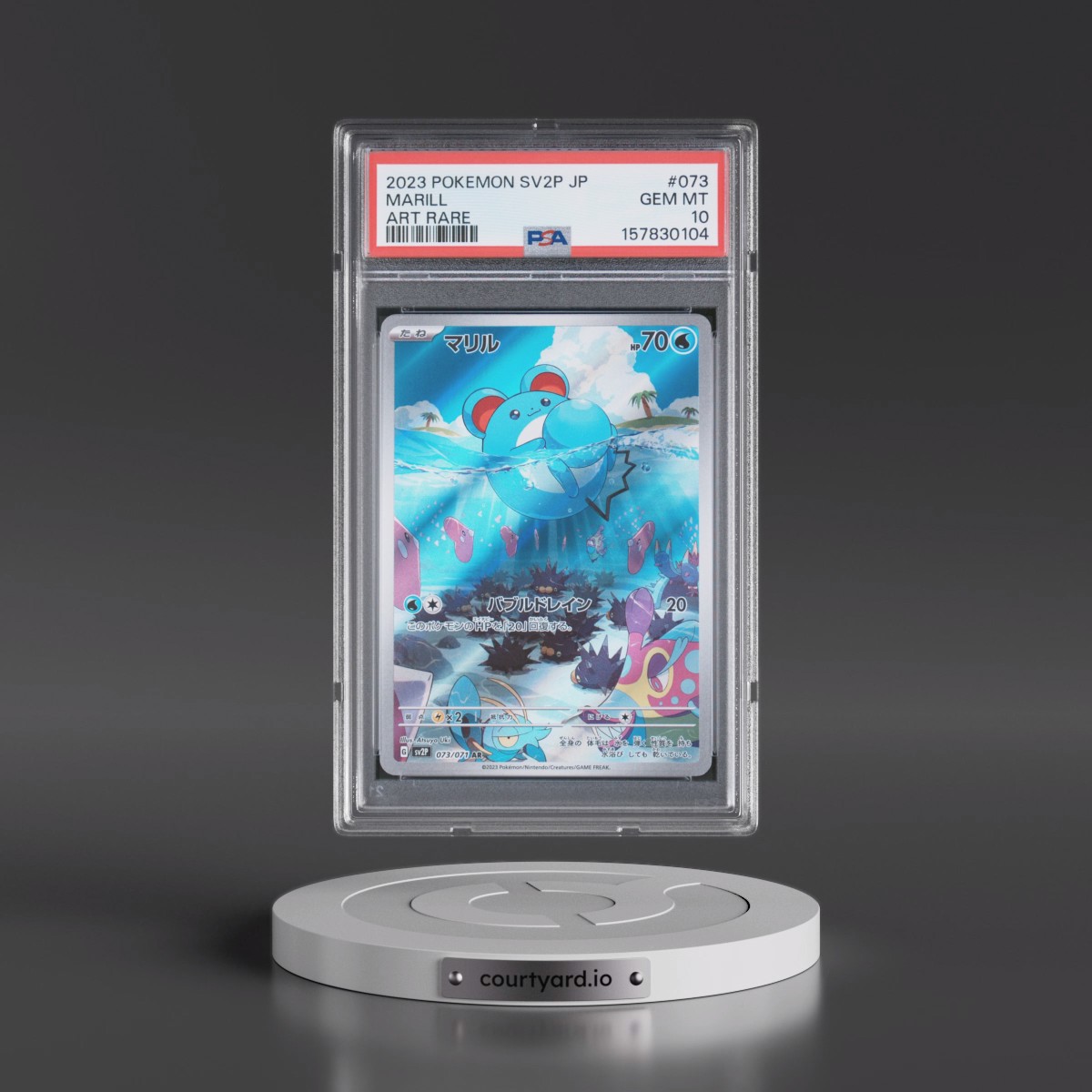 2023 Pokémon Sv2p-Snow Hazard #073 Marill - Art Rare (PSA 10 GEM MINT)