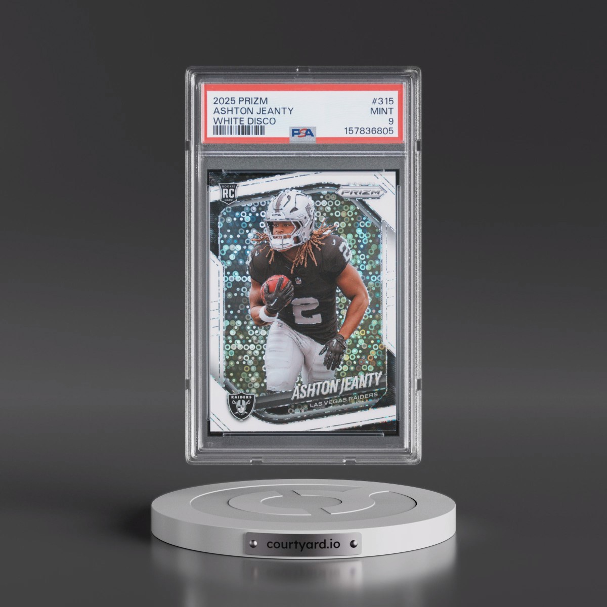 2025 Panini Prizm #315 Ashton Jeanty - White Disco (PSA 9 MINT)