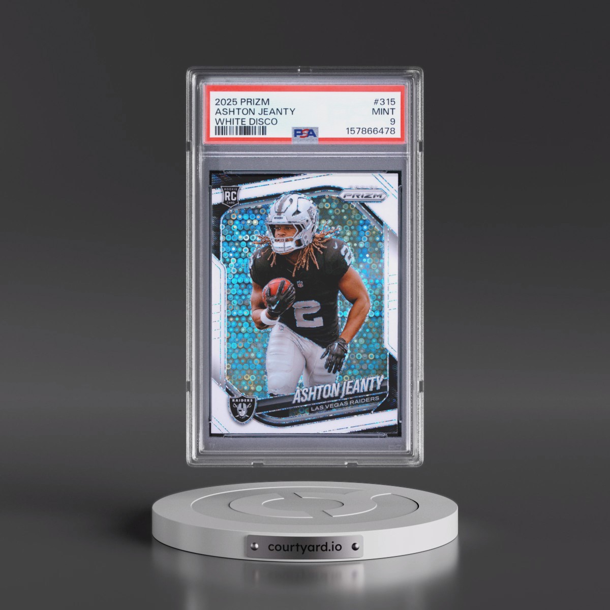 2025 Panini Prizm #315 Ashton Jeanty - White Disco (PSA 9 MINT)