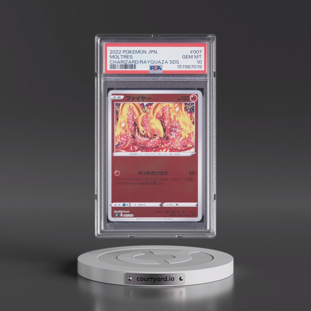 2022 Pokémon Charizard Vstar VS Rayquaza Vmax Special Deck Set #007 Moltres (PSA 10 GEM MINT)