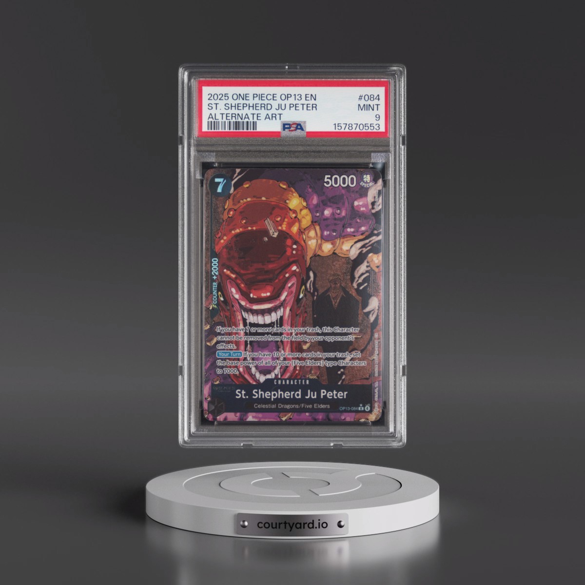 2025 One Piece OP13-Carrying on His Will #084 St. Shepherd JU Peter - Alternate Art (PSA 9 MINT)