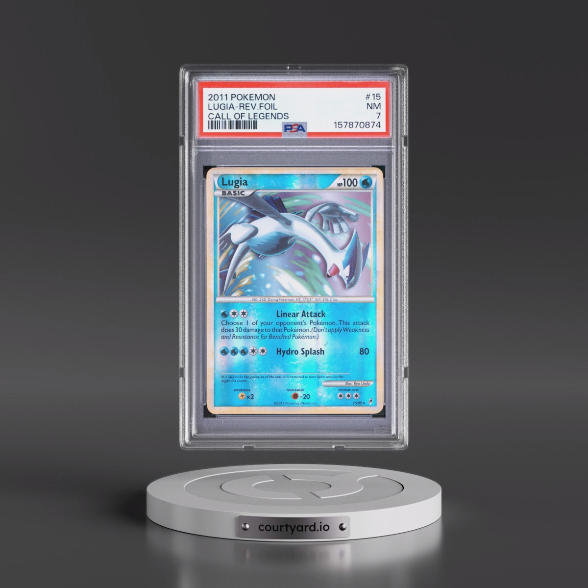 2011 Pokémon Call of Legends #15 Lugia - Reverse Foil (PSA 7 NM)