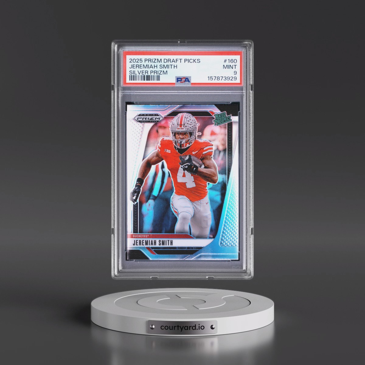 2025 Panini Prizm Draft Picks Jeremiah Smith - Silver Prizm #160 PSA 9