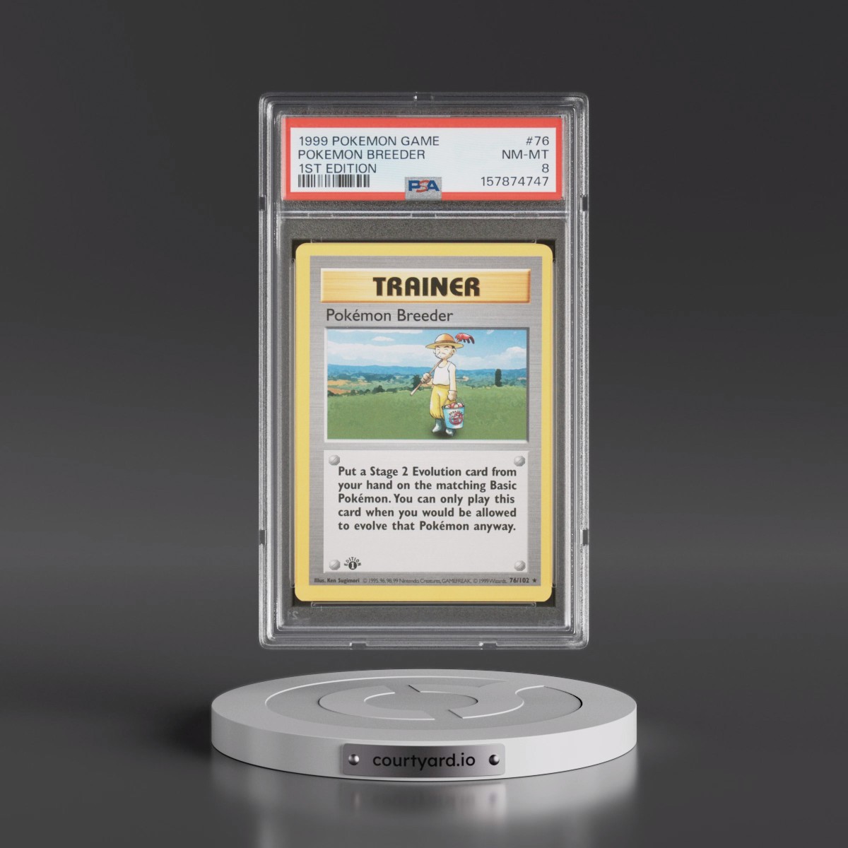 1999 Pokémon Game #76 Pokemon Breeder - 1st Edition (PSA 8 NM-MT)