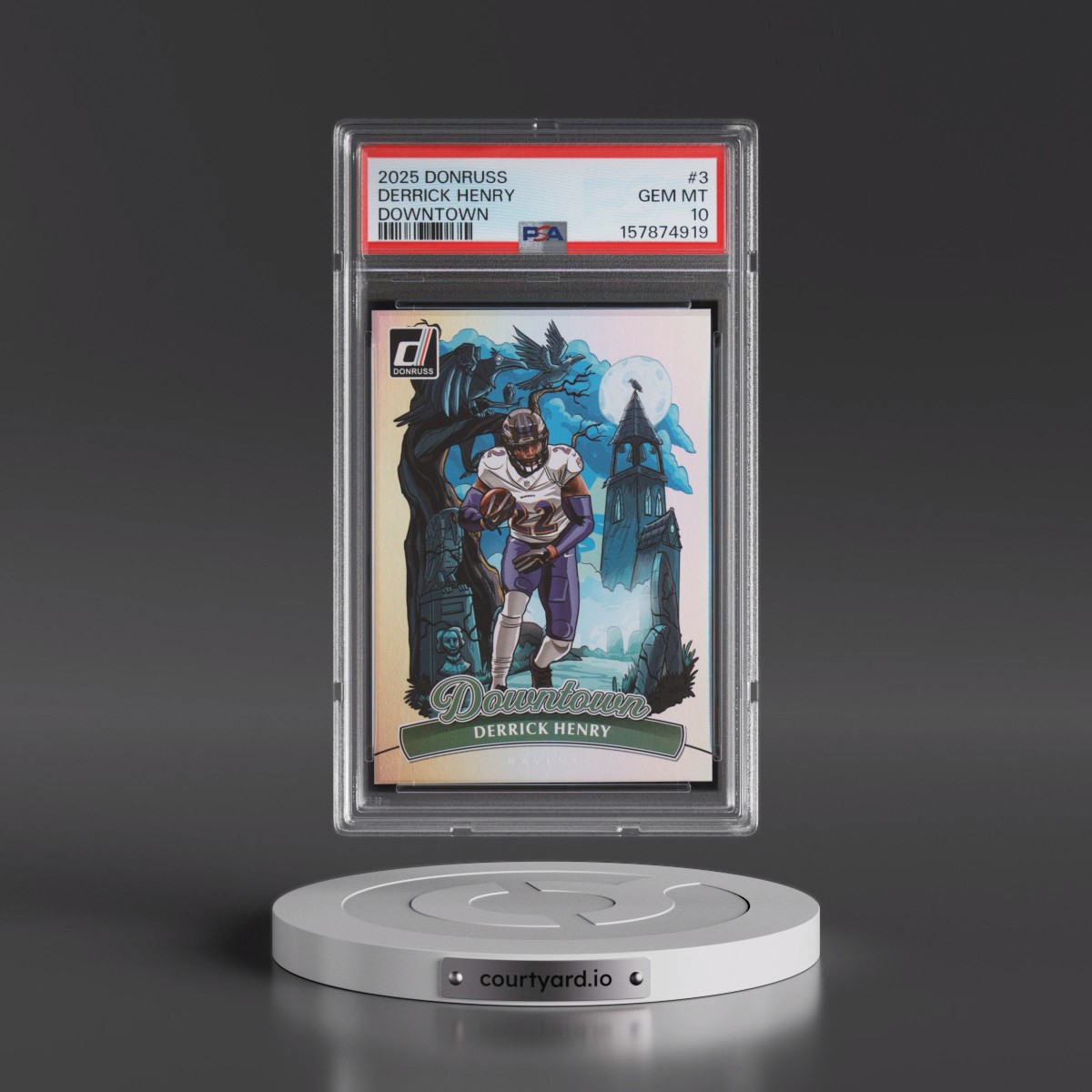 2025 Panini Donruss Downtown #3 Derrick Henry (PSA 10 GEM MINT)