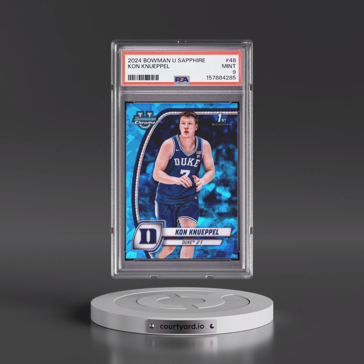 2024 Bowman University Chrome Sapphire #48 Kon Knueppel (PSA 9 MINT)