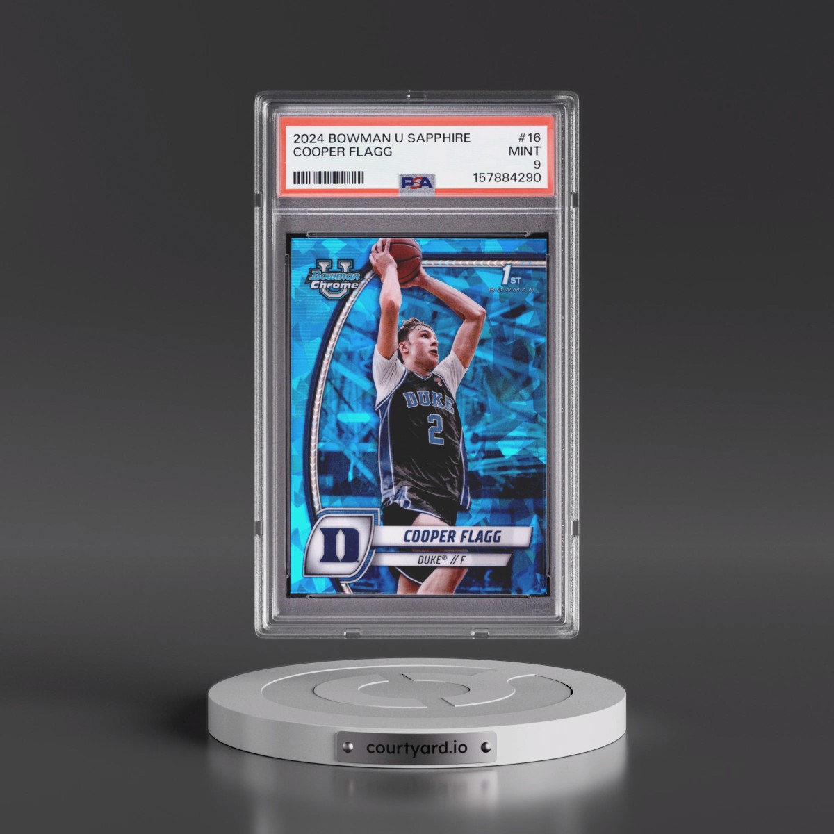 2024 Bowman University Chrome Sapphire #16 Cooper Flagg (PSA 9 MINT)