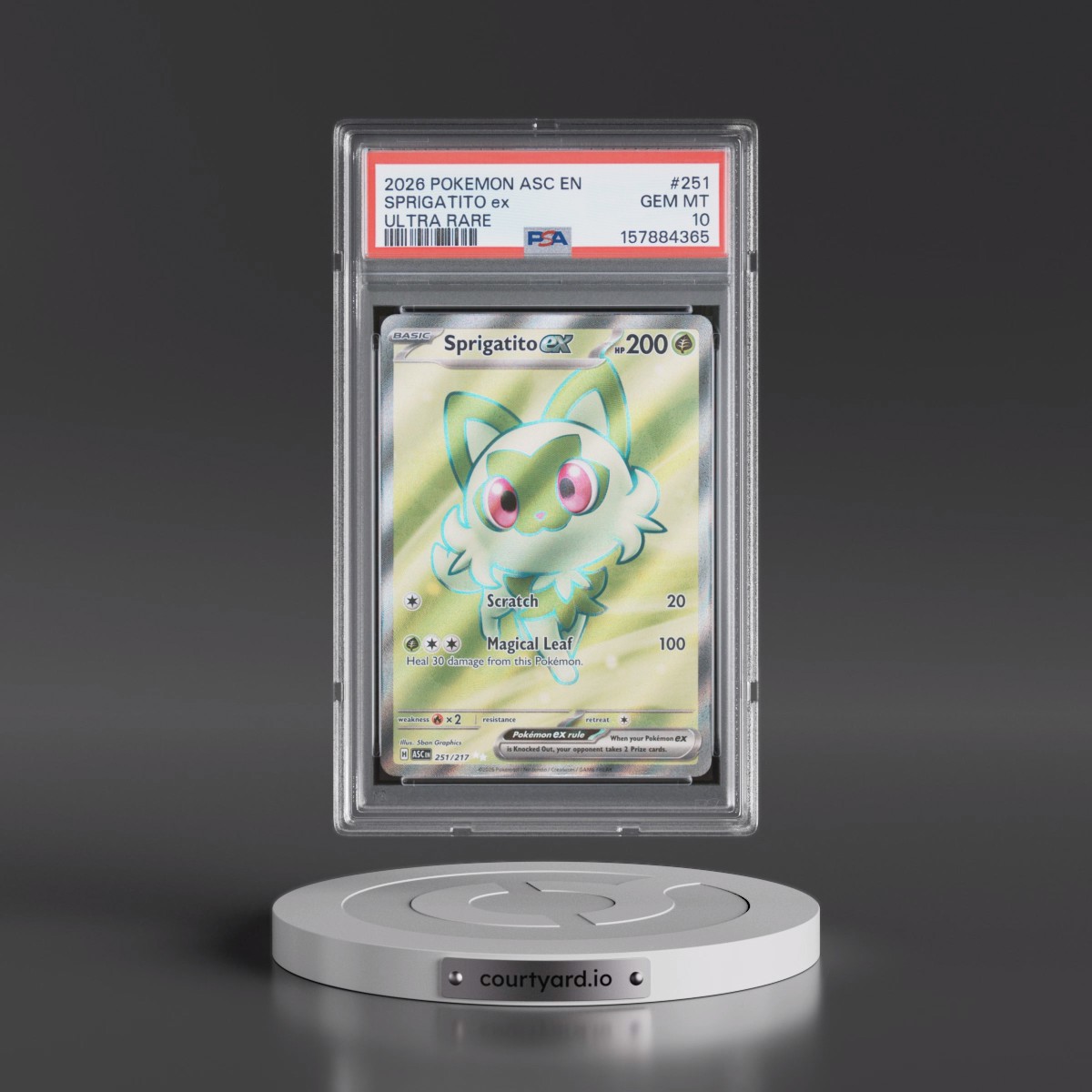2026 Pokémon Asc EN-Ascended Heroes #251 Sprigatito EX - Holo Ultra Rare (PSA 10 GEM MINT)