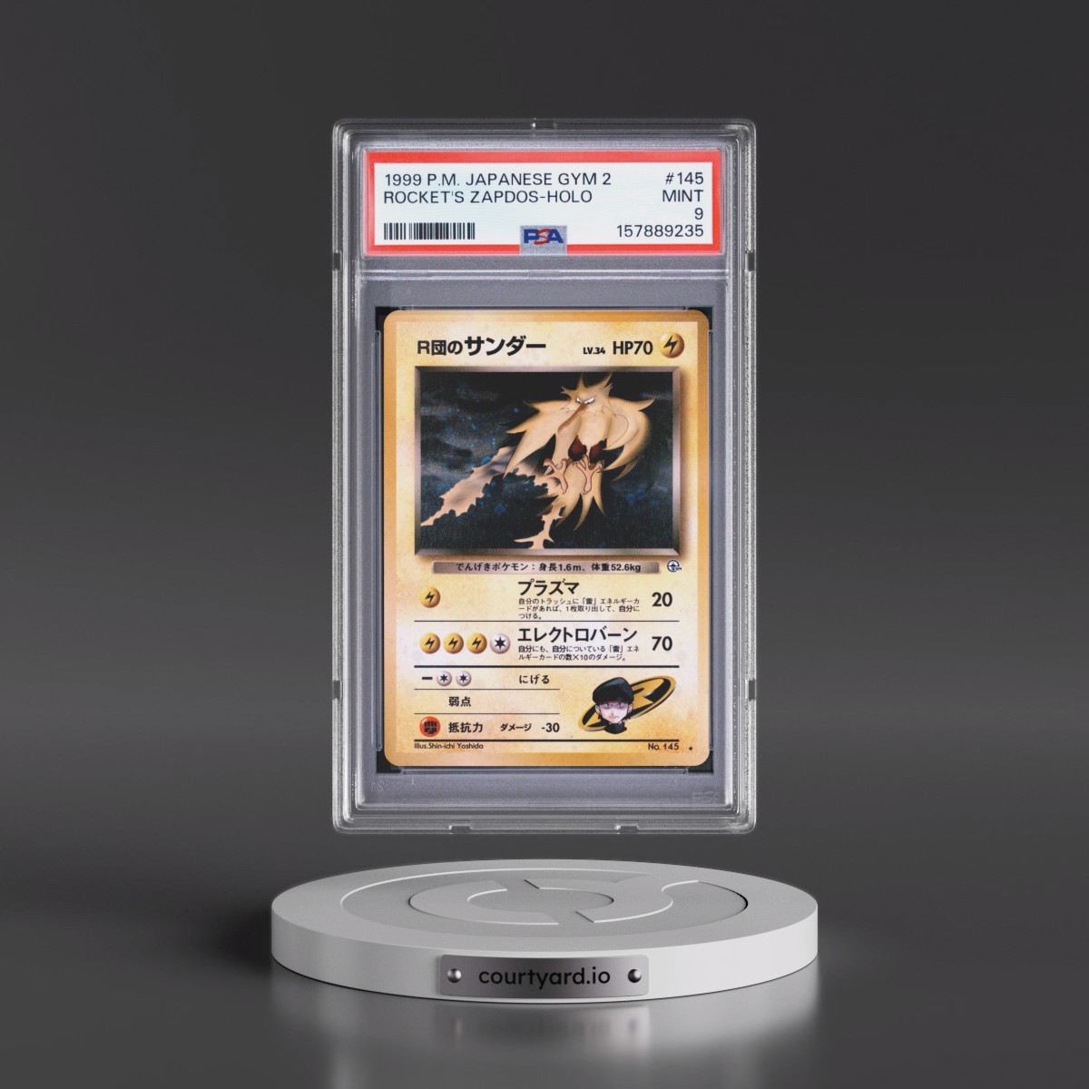 1999 Pokémon Gym 2 #145 Rocket's Zapdos - Holo (PSA 9 MINT)