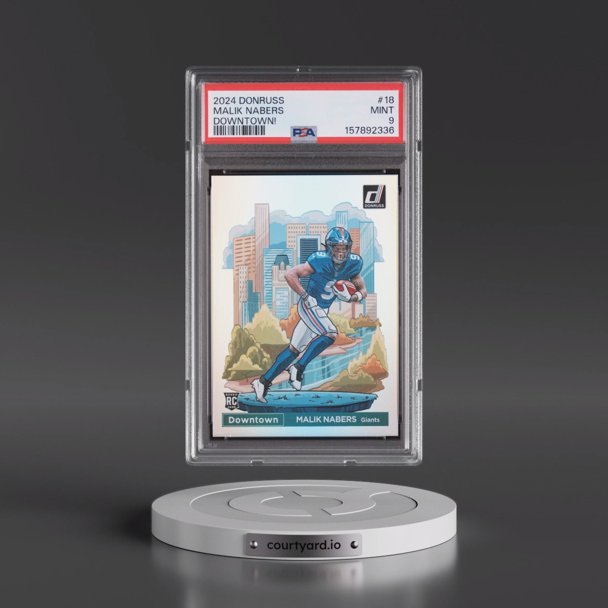 2024 Panini Donruss Downtown! #18 Malik Nabers (PSA 9 MINT)