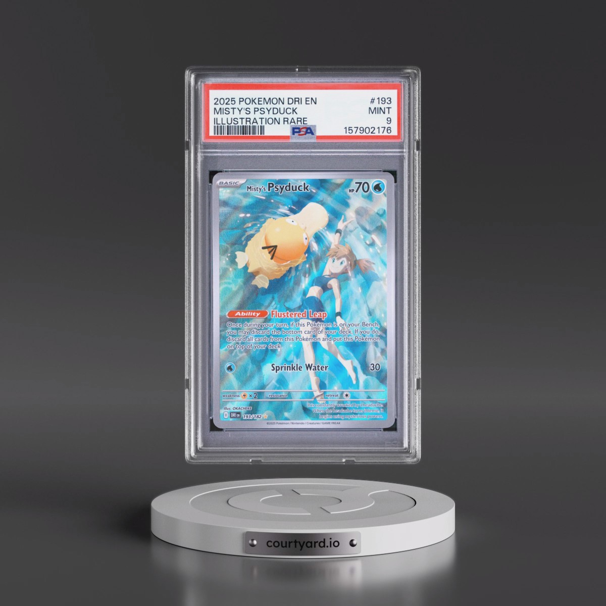 2025 Pokémon Dri EN-Destined Rivals #193 Misty's Psyduck - Illustration Rare (PSA 9 MINT)
