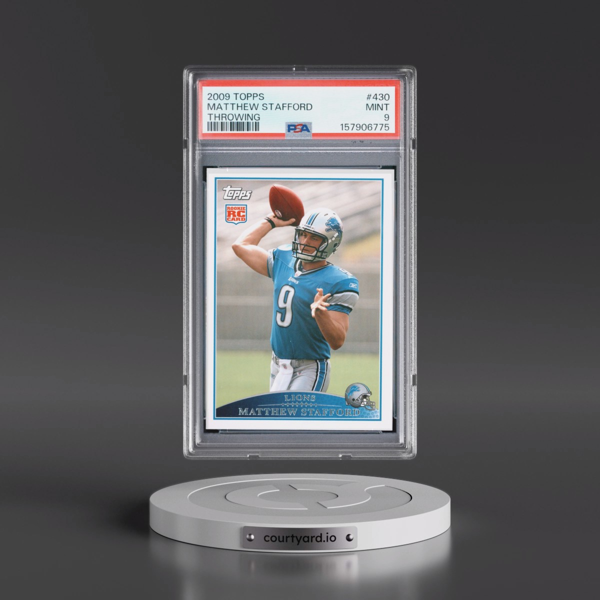 2009 Topps Matthew Stafford - Throwing #430 PSA 9